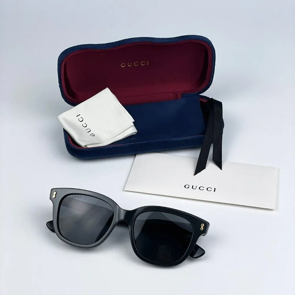 NEW Gucci GG1264S 001 Black Grey Square Men Sunglasses